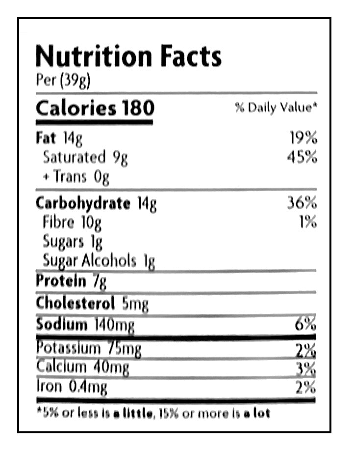 Herbal Magic Chocolate Peanut Butter Keto Bar Nutritional Facts!