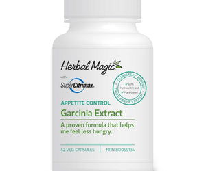 Herbal Magic's Super Citrimax Garcinia Extract helps control appetite. 
