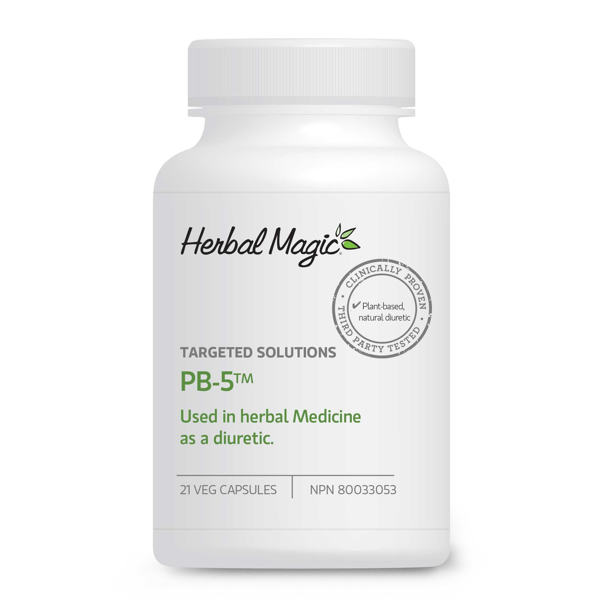 Herbal Magic PB-5 Diuretic is designed to be a "Bloat Blocker" 