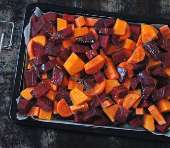 Try Herbal Magic's Maple Roasted Sweet Potatoes & Beets recipe as a side dish!