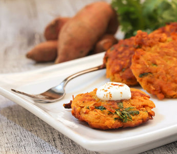 Try Herbal Magic's Mini Sweet Potato Latkes for a crunchy, delicious snack or appetizer!