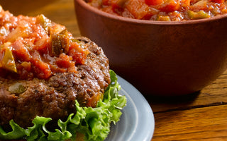 Open-faced salsa burgers recipe