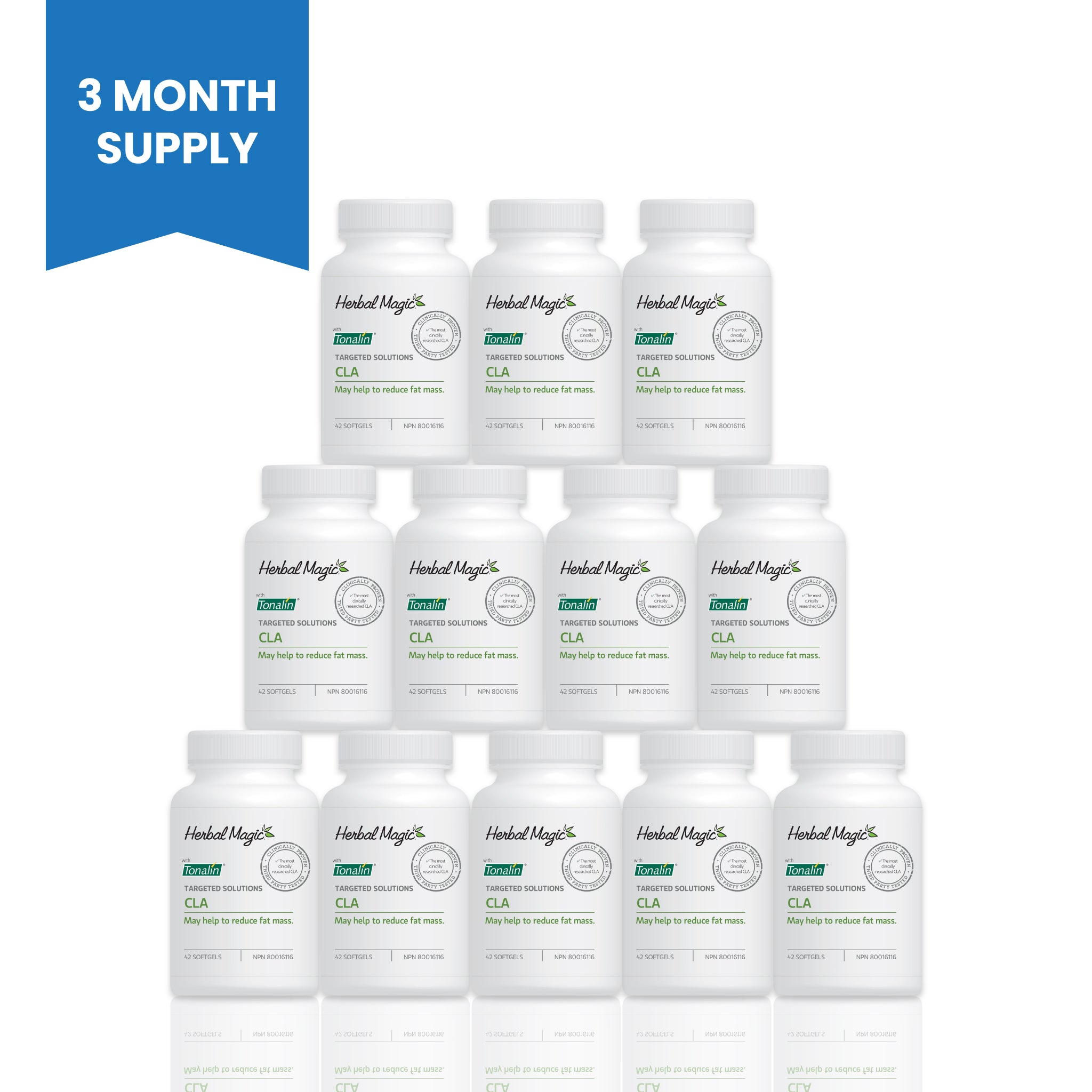 Herbal Magic's CLA Weight Loss Treatment Kit includes a 3 month supply of CLA to help enhance your weight loss efforts!