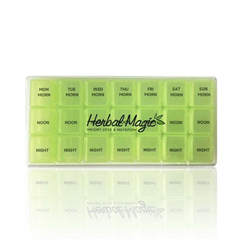 Herbal Magic's new Pill Container contains 21 compartments!