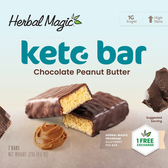 Each Herbal Magic Chocolate Peanut Butter Keto Bar Box Come With 7 Delicious Bars