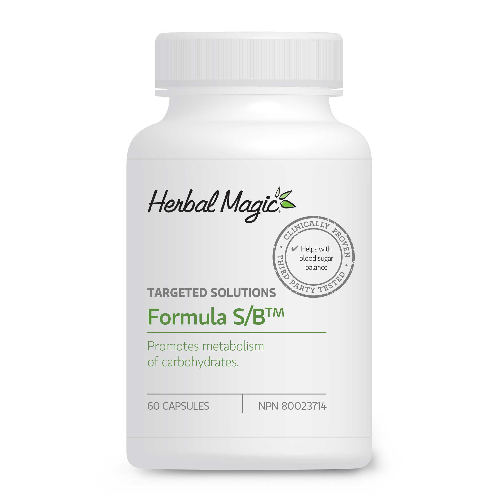 Herbal Magic Formula S/B is a Metabolism Booster and Sugar Blocker