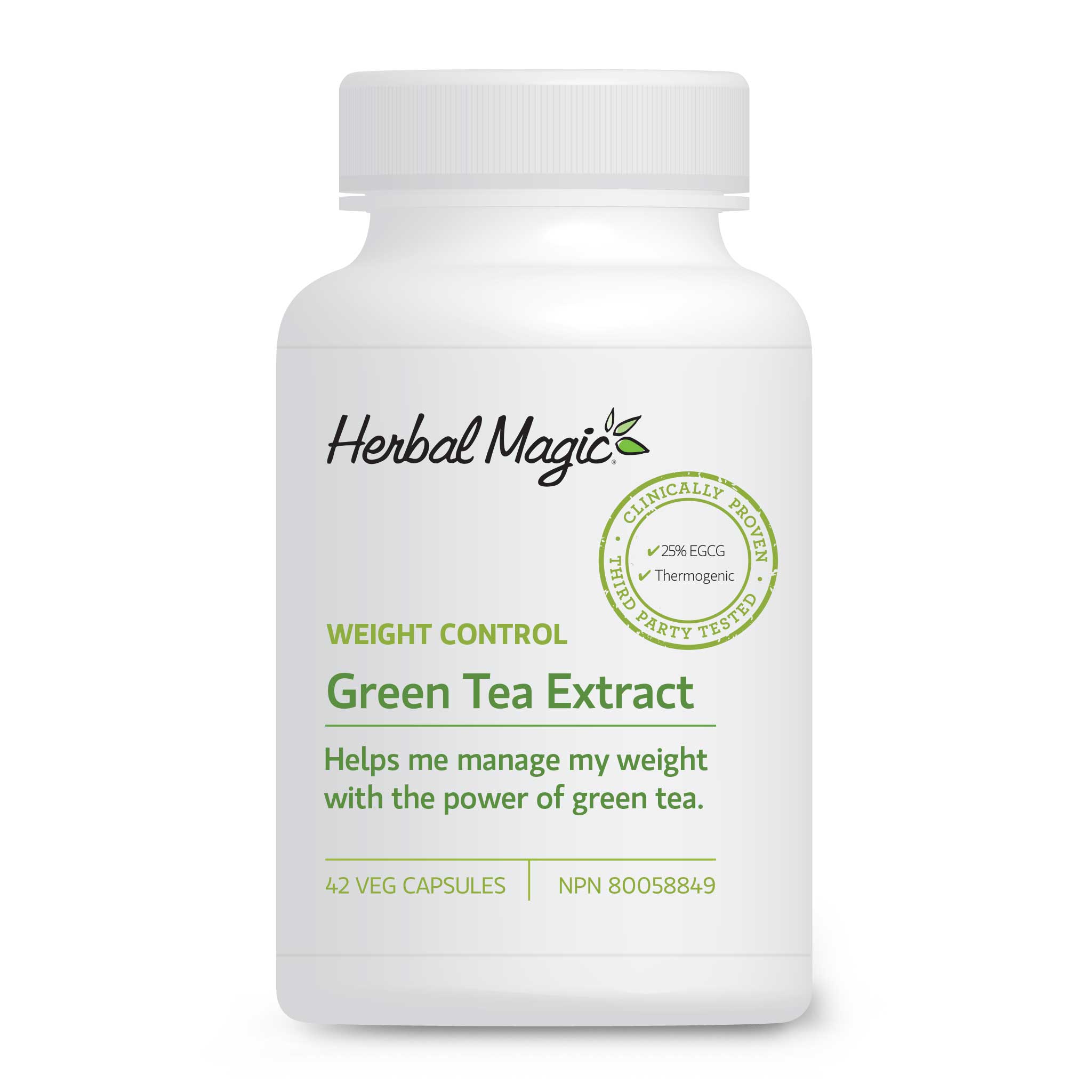 Herbal Magic's Green Tea Extract helps support weight loss. 