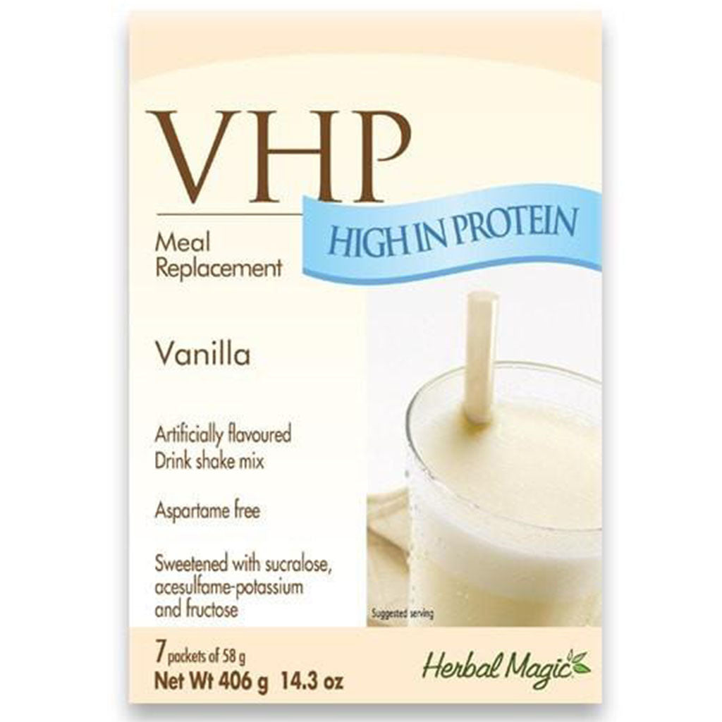 Herbal Magic VHP Vanilla Meal Replacement Shake delivers a 400 ml beverage. 
